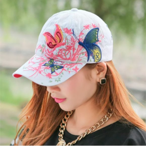 Sunvit Womens Baseball Caps- Women Ladies Butterfly Baseball Cap Hat Sun Hats - Picture 1 of 1